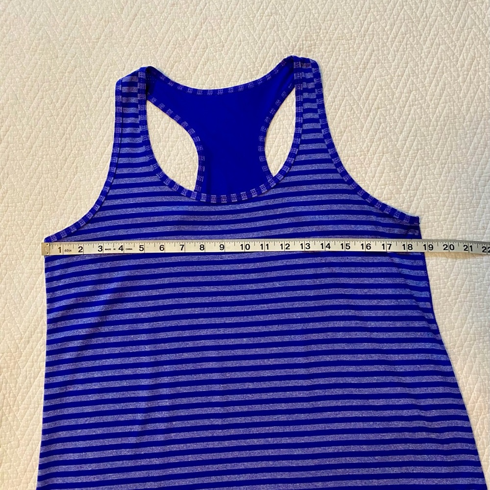 Purple Striped Racerback Tank Top - Picture 2 of 6